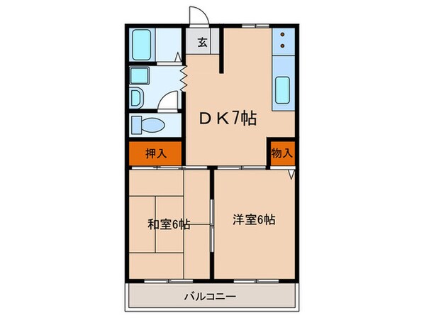 ハイツRISAの物件間取画像